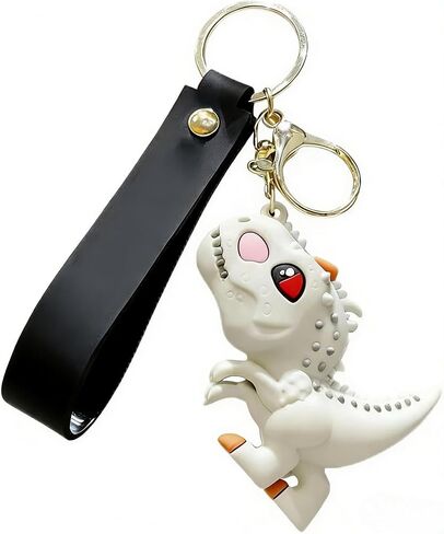 Cute Cartoon Dinosaur Keychain, T-Rex Design, Car Ornament Accessory, Decorative Small Gift in Saudi Arabia