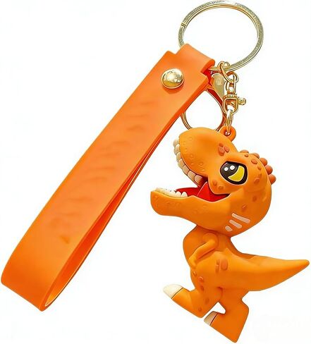 Cute Cartoon Dinosaur Keychain, T-Rex Design, Car Ornament Accessory, Decorative Small Gift in Saudi Arabia