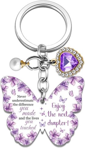 Purple Butterfly Keychain Farewell Gifts for Coworkers Leaving Gifts for Women Goodbye Going Away Gift for Friends Retirement Graduation New Job Promotion Gift for Coworker in Kuwait