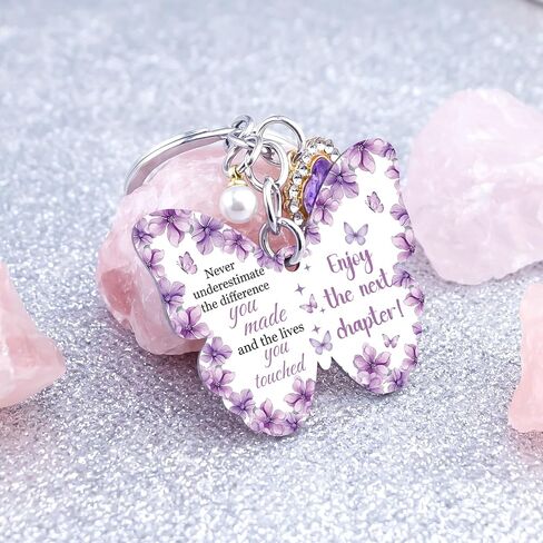 Purple Butterfly Keychain Farewell Gifts for Coworkers Leaving Gifts for Women Goodbye Going Away Gift for Friends Retirement Graduation New Job Promotion Gift for Coworker in Kuwait