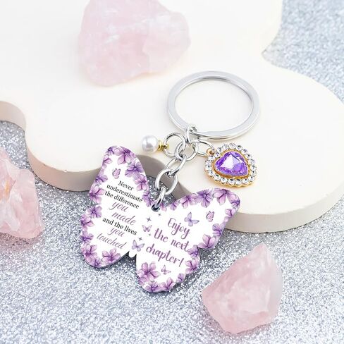 Purple Butterfly Keychain Farewell Gifts for Coworkers Leaving Gifts for Women Goodbye Going Away Gift for Friends Retirement Graduation New Job Promotion Gift for Coworker in Kuwait