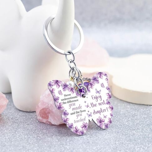 Purple Butterfly Keychain Farewell Gifts for Coworkers Leaving Gifts for Women Goodbye Going Away Gift for Friends Retirement Graduation New Job Promotion Gift for Coworker in Kuwait