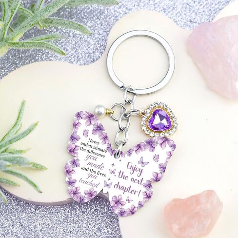 Purple Butterfly Keychain Farewell Gifts for Coworkers Leaving Gifts for Women Goodbye Going Away Gift for Friends Retirement Graduation New Job Promotion Gift for Coworker in Kuwait