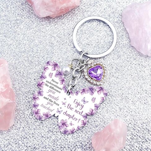 Purple Butterfly Keychain Farewell Gifts for Coworkers Leaving Gifts for Women Goodbye Going Away Gift for Friends Retirement Graduation New Job Promotion Gift for Coworker in Kuwait