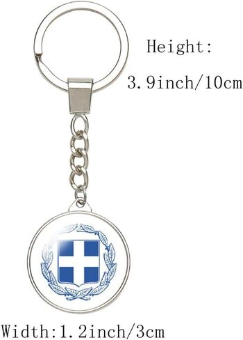 Ykonuyis Country National Emble Keychain Alloy Key Ring Double Sided Coat of Arms Key Chain in Saudi Arabia