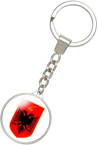 Ykonuyis Country National Emble Keychain Alloy Key Ring Double Sided Coat of Arms Key Chain in Saudi Arabia
