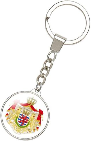 Ykonuyis Country National Emble Keychain Alloy Key Ring Double Sided Coat of Arms Key Chain in Saudi Arabia