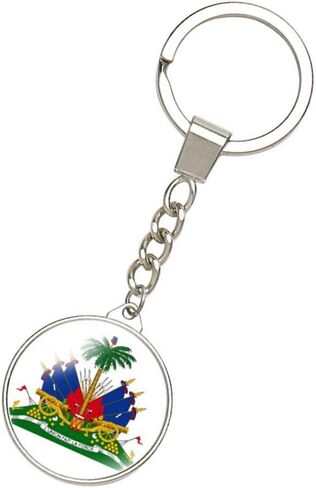 Ykonuyis Country National Emble Keychain Alloy Key Ring Double Sided Coat of Arms Key Chain in Saudi Arabia