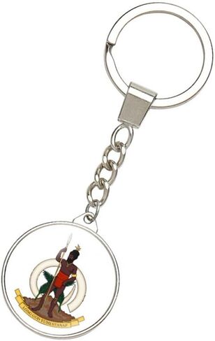 Ykonuyis Country National Emble Keychain Alloy Key Ring Double Sided Coat of Arms Key Chain in Saudi Arabia