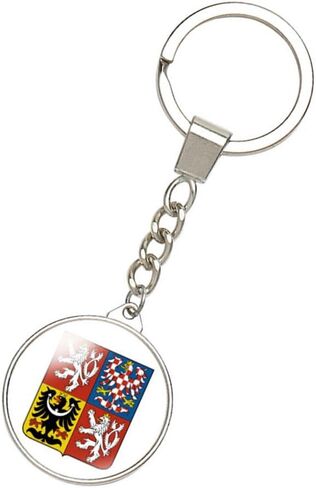 Ykonuyis Country National Emble Keychain Alloy Key Ring Double Sided Coat of Arms Key Chain in Saudi Arabia