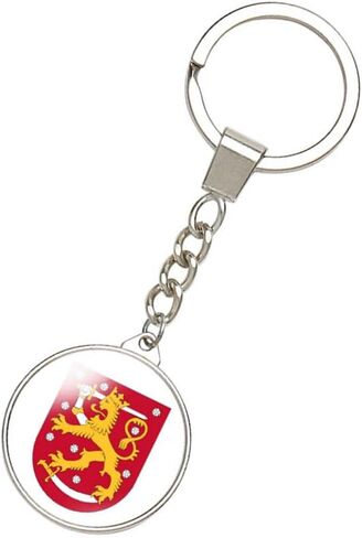 Ykonuyis Country National Emble Keychain Alloy Key Ring Double Sided Coat of Arms Key Chain in Saudi Arabia