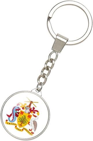 Ykonuyis Country National Emble Keychain Alloy Key Ring Double Sided Coat of Arms Key Chain in Saudi Arabia