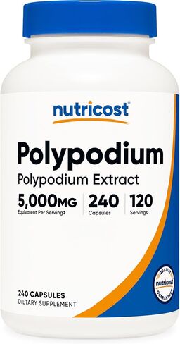 Nutricost Polypodium Leucotomos Extract 240 كبسولة لـ 120 حصة - نباتية، خالية من الكائنات المعدلة وراثيًا، خالية من الغلوتين in Kuwait