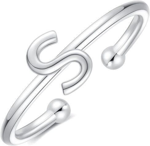 925 Sterling Silver Rings - Adjustable Initial & Stackable Cute Rings for Women - Jewelry Gifts in Saudi Arabia
