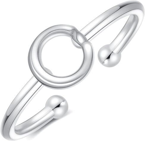 925 Sterling Silver Rings - Adjustable Initial & Stackable Cute Rings for Women - Jewelry Gifts in Saudi Arabia