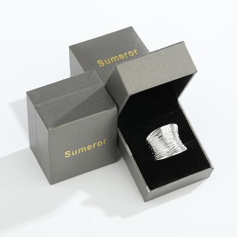 Hammered Sterling Silver Handmade Wide Band, Chunky Wide Band Square Signet Ring, Statement Ring Gold Plated, Maximalist Cocktail Ring Gift in Saudi Arabia