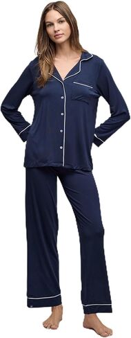 Barefoot Dreams® Luxe Milk Jersey Piped Pajama Set in Kuwait