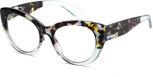 FEISEDY Cat-Eye Blue Light Reading Glasses for Women Thick Fashion Anti- Glare Digital Eyestrain Readers B0230 in Kuwait