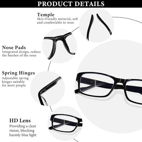Reading Glasses for Women Blue light Blocking Readers Lightweight Spring Hinges Computer Eyeglasses Readers in Saudi Arabia