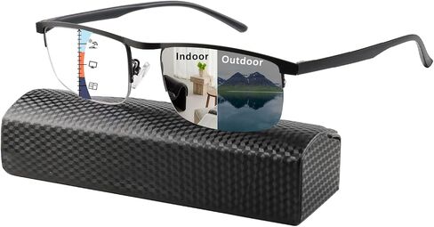 K.LAVER Progressive Photochromice Reading Glasses For Men Women,Multifocal Transition Computer Glasses Anti UV/Blue Light in Saudi Arabia