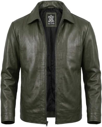 Real Leather Jacket For Men - Lambskin Full Grain Leather Jackets Men in Saudi Arabia