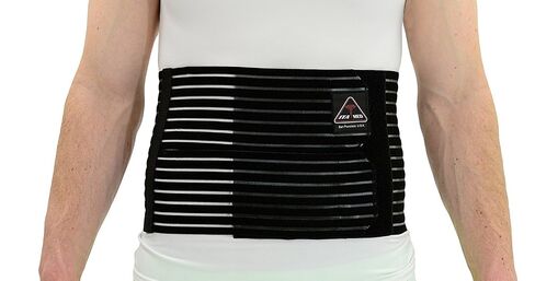 ITA-MED 8" Wide Breathable Abdominal Binder for Men, Ideal Warp for Post Surgery, Tummy Tuck, and Hernia, Body-Shaping Effect, Made In USA (White, Large) in Saudi Arabia