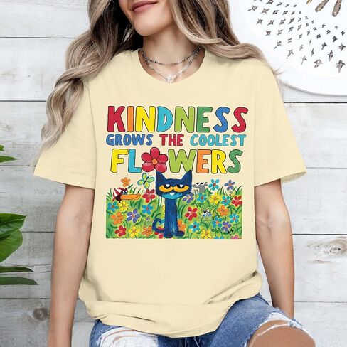 Kindness Grows The Coolest Flowers Shirt - Mental Health Matters Tshirt - Autism Shirts for Sped Teachers in Kuwait