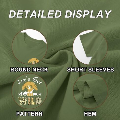 Animal Kingdom Shirt Zoo Shirts for Women Lets Get Wild Safari Vintage Graphic Tees Cute Vacation Tops in Saudi Arabia