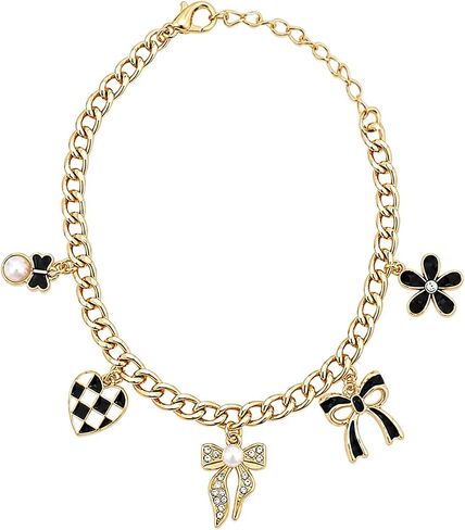 Gold Bow Steering Wheel Charm, Alloy Chain Hanging Pendant for Car Interior Decor, Elegant Bowknot Ornament for Rear View Mirror Charms, Accessory for Women Cars Decoration in Saudi Arabia