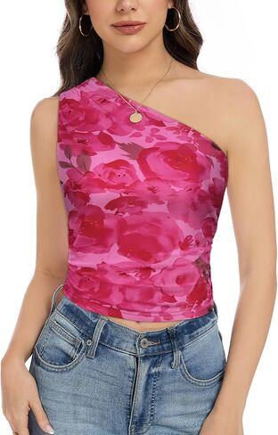 ZNVGIRL Womens Off The Shoulder Tank Tops Slim Fit Shirt Sleeveless Ruched Going Out Outfits in Saudi Arabia
