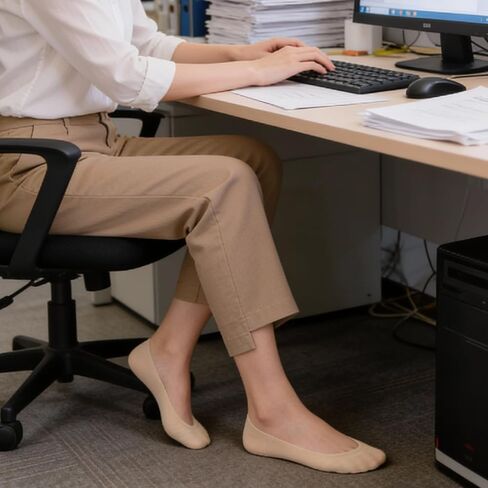 Grevosea 6 Pairs Women's No Show Socks Ultra Low Cut Liners Non Slip Invisible Hidden Socks for Flats Cotton Comfortable Breathable Size 5-8/9-11 in Kuwait