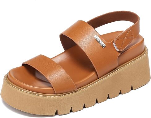 YorFotMae Platform Sandals Women with Back Strap, Open Toe Chunky Sandals with Arch Support, Cute Beach Slides for Casual Outdoor Wear in Saudi Arabia