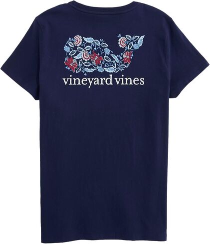 Vineyard Vines Women's Indie Floral Dynamic Whale Fill Short-Sleeve Pocket Tee in Saudi Arabia