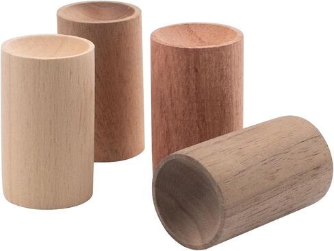 4 PCS Wood Essential Oil Diffusers, 4 Different Woods Small Cylinder Passive Diffuser for Home, Office, Bathroom, Bedroom, Car, Wardrobe, Yoga Hall and SPA (Wood Has No Fragrance) in Saudi Arabia