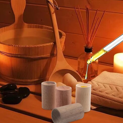 4 PCS Wood Essential Oil Diffusers, 4 Different Woods Small Cylinder Passive Diffuser for Home, Office, Bathroom, Bedroom, Car, Wardrobe, Yoga Hall and SPA (Wood Has No Fragrance) in Saudi Arabia