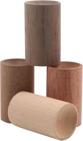 4 PCS Wood Essential Oil Diffusers, 4 Different Woods Small Cylinder Passive Diffuser for Home, Office, Bathroom, Bedroom, Car, Wardrobe, Yoga Hall and SPA (Wood Has No Fragrance) in Saudi Arabia