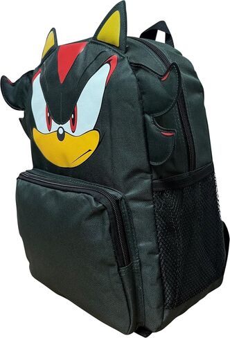 حقيبة ظهر Ruz Sonic Shadow the Hedgehog مقاس 14 بوصة مع ميزات ثلاثية الأبعاد - حقيبة مدرسية للأطفال in Kuwait