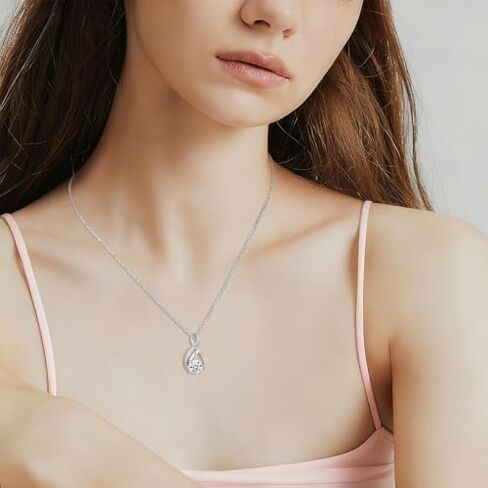 KRZ Anniversary Jewelry Gift for Wife, 925 Sterling Silver with Gold Plated Birthday Christmas Valentines Day Gift - Love Card Present for Wife Her Women Girlfriend in Saudi Arabia