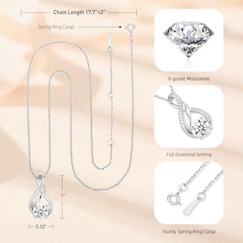 KRZ Anniversary Jewelry Gift for Wife, 925 Sterling Silver with Gold Plated Birthday Christmas Valentines Day Gift - Love Card Present for Wife Her Women Girlfriend in Saudi Arabia