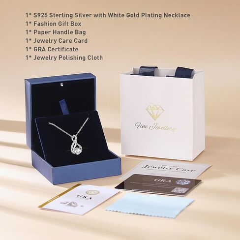 KRZ Anniversary Jewelry Gift for Wife, 925 Sterling Silver with Gold Plated Birthday Christmas Valentines Day Gift - Love Card Present for Wife Her Women Girlfriend in Saudi Arabia