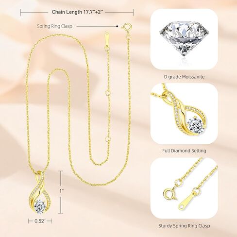 KRZ Anniversary Jewelry Gift for Wife, 925 Sterling Silver with Gold Plated Birthday Christmas Valentines Day Gift - Love Card Present for Wife Her Women Girlfriend in Saudi Arabia