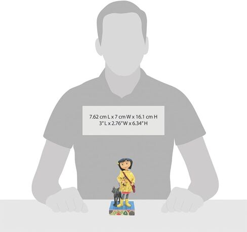 Enesco Coraline by Jim Shore Wearing Yellow Raincoat Figurine, 6.34 Inch, Multicolor in Kuwait