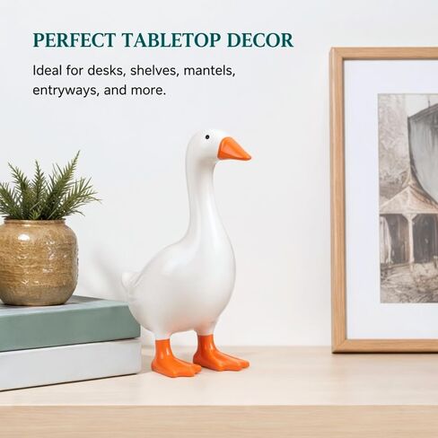 7 Inch Desk Goose Statue, Mini Goose Figurine for Office Desk & Home Decor, Cute Desktop Goose Decoration, Small Gift for Friends Coworkers in Saudi Arabia