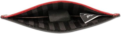 Polynesian Tattoo Leather Credit Card Holder Super Slim Wallet "Hiku" with Tribal Tattoo art by Eugene Ta’ase (Red) from in Saudi Arabia