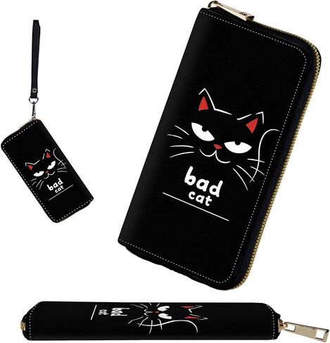 RFID-Blocking Zip Around Wallets for Women with Detachable Wrist Strap,Large Capacity Phone Holder with Card Organizer & Coin Pocket,Colorful Butterflies on Wooden in Saudi Arabia