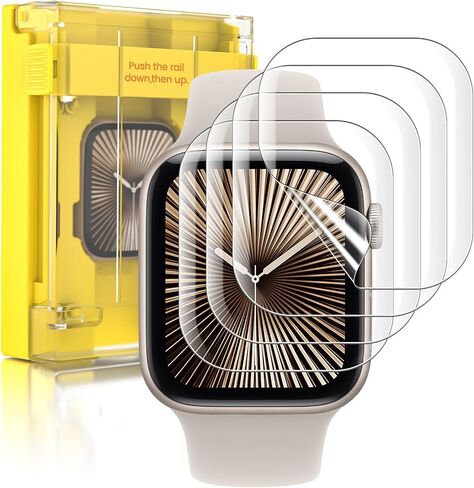 EZ-GLAZ 4 PACK for Apple Watch Series 11 (2025) Series 10 42mm- Anti-Scratch,Self-Healing Soft EPU Screen Protector, Bubble Free, HD Transparent, Touch Sensitive in Saudi Arabia