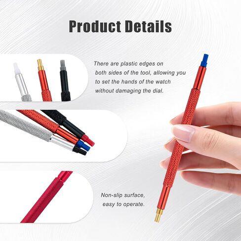 5PCS Watch Hands Repair Tool Kit with Puller, Removers Lever Minute Second Removal, Hand Pressers Pusher, Watch Hand Professional Setting Removal Tool in Saudi Arabia
