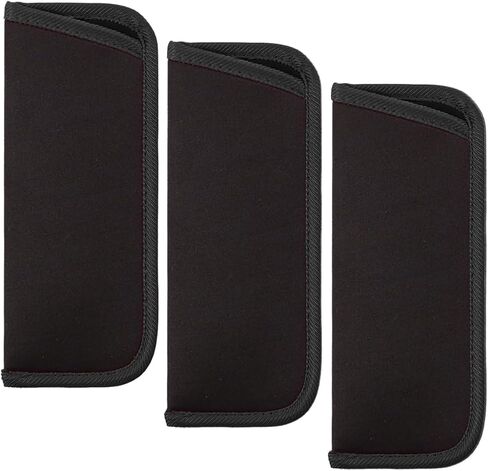 3 Pack Slip in Eyeglasses Cases, Protective Glasses Case For Reading Glasses Pouch Fabric Spectacle Pouch Soft Glasses Sleeve Black Storage Glasses Pouch Holder in Saudi Arabia