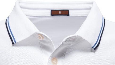 Mens Polo Shirts Long Sleeve Comfort Cotton Polo Shirt Casual Tops in Saudi Arabia