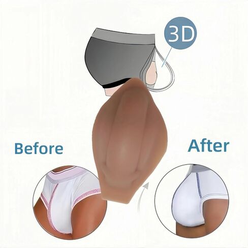Men Enhancing Underwear Cup Silicone Bulge Enhancer Self-sticking Underwear Bulge Enhancer Pad for Swimming Boxer Brief Nude in Saudi Arabia